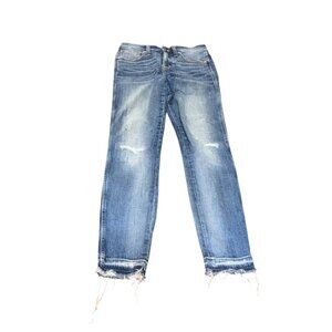 Madewell Size 26 9" High Rise Skinny Distressed Raw Hem